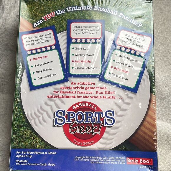 2018 Baseball Sports Geek! By Belly Boo. Trivia game. Never used. - Picture 4 of 6